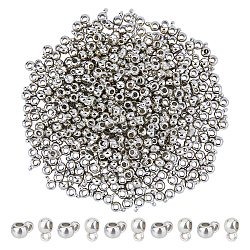DICOSMETIC 400Pcs Bail Beads Platinum Loop Bails CCB Plastic Tube Bails Connector Spacer Beads Hanger Charm Connector Hanger Beads for DIY Bracelet Jewelry Making, Hole: 2.8mm