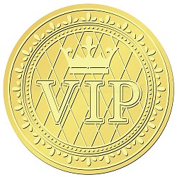 Craspire 408 pcs Couronne VIP Feuille d'or Certificats Autocollants Sceaux en Relief 2