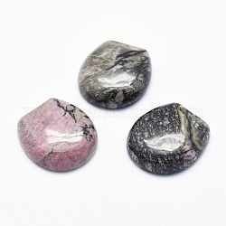 Cabochon Rhodonite naturale, 22x20x6~6.5mm