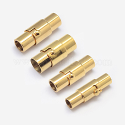 Spalte 304 Edelstahl-Verschlussrohr-Magnetverschlüsse, Ionenbeschichtung (ip), golden, 11~18x5~8 mm, Bohrung: 3~6 mm