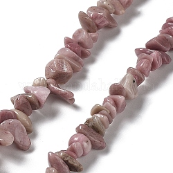Chapelets de perles en rhodonite naturelle, puce, 1~8x5~17x5~8mm, Trou: 0.9~1mm, 30.31~31.50'' (77~80 cm)