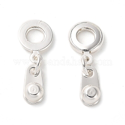 Rack Plating Brass Charms, 925 Sterling Silver Plated, 13x9x5mm, Hole: 1.2mm