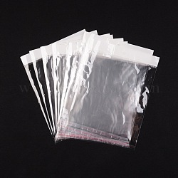 Pearl Film Cellophane Bags, Self-Adhesive Sealing, with Hang Hole, 24x18cm, Unilateral Thickness: 0.023mm, Inner Measure: 18.5x18cm