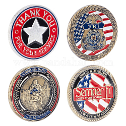スーパーファインディング3個3スタイルの軍のベテランアイアンチャレンジコイン  感謝の贈り物  ミックスカラー  1個/スタイル
