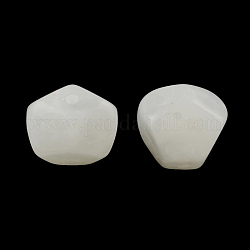 Имитация драгоценных камней бусы акриловые, белые, 20x22x21 мм, отверстие : 3 мм, Около 89 шт / 500 г