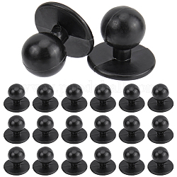 Boutons en plastique gorgecraft 100pcs, 1-trou, forme d'échecs, pour les vêtements de chef, noir, 17.5x17mm