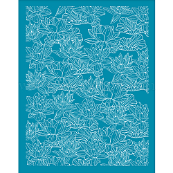Olycraft 4x5,[5] cm Lotus-Ton-Schablonen, Lotusblütenblatt, Siebdruck für Polymer-Ton, florale Siebdruck-Schablonen, Netz-Transfer-Schablonen für Polymer-Ton, Schmuckherstellung