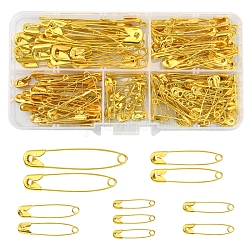 00 # ~ 4 # 200pcs 6 Stil Eisen-Sicherheitsnadeln-Sets, golden, 22~55x4.8~11.5 mm, Stift: 0.4~0.8 mm