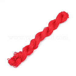 Nylon Thread, Nylon Jewelry Cord for Custom Woven Bracelets Making, FireBrick, 2mm, about 13.12 yards(12m)/bundle, 10bundles/bag, about 131.23 yards(120m)/bag
