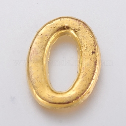 Legierung Cabochons, Buchstabe, golden, letter.o, o: 9x7x1mm