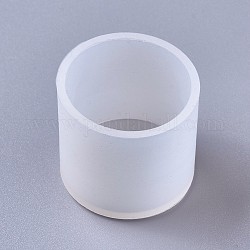 Moules en silicone, moules de résine, pour la résine UV, fabrication de bijoux en résine époxy, colonne, blanc, diamètre intérieur: 30 mm, 34x33mm