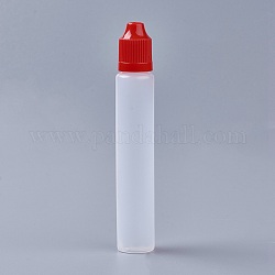 Contenitori di perline di plastica, con coperchio, colonna, rosso, 131x22mm, capacità: 30 ml (1.01 fl. oz)