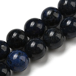 Fili di perle di quarzo dumortierite naturale di grado aa, tondo, 8mm, Foro: 0.8 mm, circa 48pcs/filo, 15.51'' (39.4 cm)