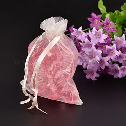Gioielli bianco cremoso che imballa sacchetti estraibili, sacchetti per regalo organza, 12x9cm