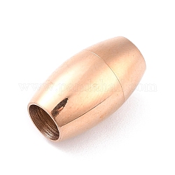 Ionenplattierung (IP) 304 Magnetverschlüsse aus Edelstahl mit Klebeenden, Kugel, Roségold, 18x10.5 mm, Bohrung: 6 mm