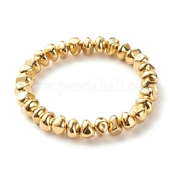 Nuggets ccb braccialetto elasticizzato perline di plastica per ragazze donne, oro, diametro interno: 2-1/8 pollice (5.4 cm)