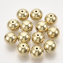 CCB perles en plastique, pour le bricolage fabrication de bijoux, ronde, or, 12x11.5mm, Trou: 2mm
