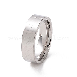 201 anillo liso de acero inoxidable para mujer, color acero inoxidable, 6mm, diámetro interior: 17 mm
