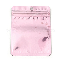 Embalaje de plástico bolsas con cierre zip yinyang, bolsas superiores autoselladas, Rectángulo, rosa, 11.9x8.9x0.24 cm