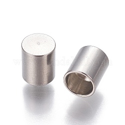 304 tapas de los extremos de cable de acero inoxidable, columna, color acero inoxidable, 4mm, agujero: 4 mm, diámetro externo: 5 mm