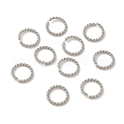304 Edelstahl offenen Ringe springen, Spirale, Edelstahl Farbe, 8x1 mm, Innendurchmesser: 6 mm