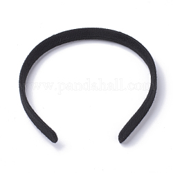Accessori per capelli semplici risultati di fascia per capelli in plastica, senza denti, con velluto, nero, 122mm