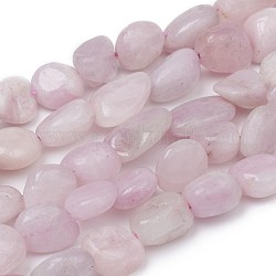 Chapelets de perles en kunzite naturelle, pépites, pierre roulée, 8~10x8~9x5.5~6mm, Trou: 0.5mm, Environ 43 pcs/chapelet, 15.55 pouce (39.5 cm)