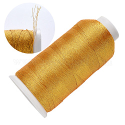 Nylon Metallic Thread, Embroidery Thread, 6-Ply, Gold, 0.4mm, about 699.91 yards(640m)/roll