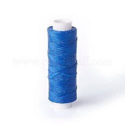 Cordón de poliéster encerado, cordón de micro macramé, para proyecto de cuero, fabricación de pulseras, reparacion de calzado, encuadernación, piso, azul real, 0.8mm, alrededor de 32.8 yarda (30 m) / rollo