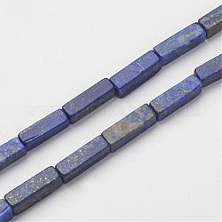 Chapelets de perles en lapis-lazuli naturel, cuboïde, 13~16x3~5x3~5mm, Trou: 0.5mm, Environ 29~31 pcs/chapelet, 15.3~15.7 pouce (39~40 cm)