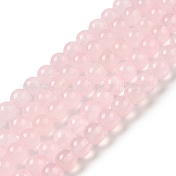 Chapelets de perles en jade de malaisie naturelle et teinte, ronde, rose, 4mm, Trou: 0.8mm, Environ 92 pcs/chapelet, 15 pouce