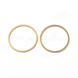 Brass Link Rings, Golden, 18mm