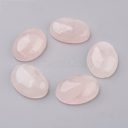 Cabochons à fond plat en quartz rose naturel, ovale, 25x18x7~7.5mm