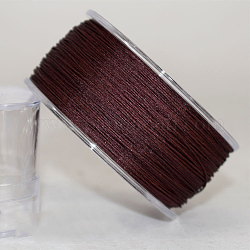 Нейлона кордной нити, для изготовления ювелирных изделий, кокосового коричневый, 0.4 мм, около 196.85 ярда (180 м) / рулон