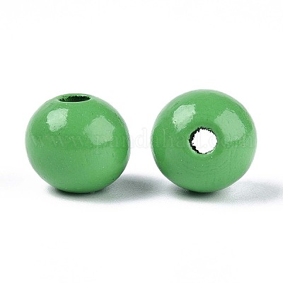 Круглые бусины из натурального дерева схима WOOD-A018-14mm-08-1