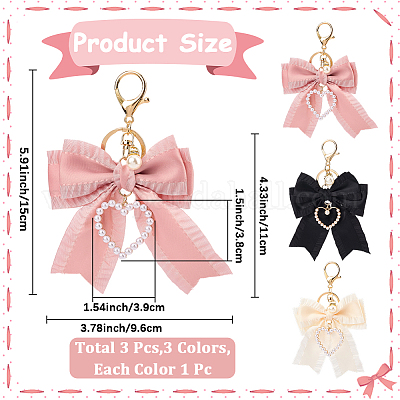 3шт брелок из сплава 3 стилей HJEW-CN0001-28-1