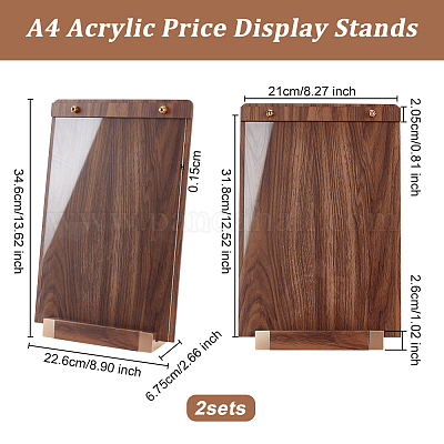 A4 акриловые ценовые стенды ODIS-WH0086-718-1