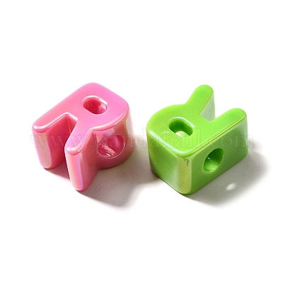 УФ-покрытие непрозрачные акриловые европейские бусины SACR-Z007-01R-1