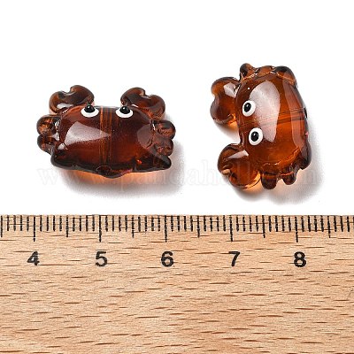 Прозрачные стеклянные эмалевые бусины LAMP-V001-08H-1