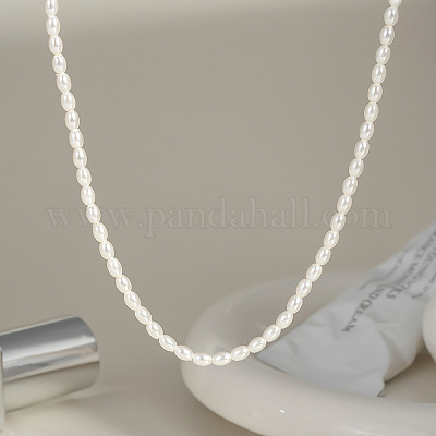 Элегантные ожерелья из бусин с имитацией жемчуга во французском стиле с цепочками из нержавеющей стали для женщин BJ9351-1