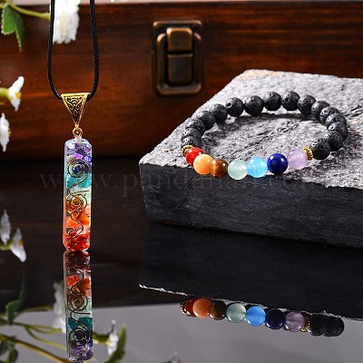 Набор украшений с чакрой для девочек и женщин AJEW-SZ0002-12A-1