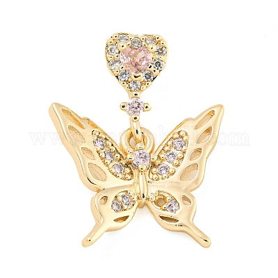 Покрытие стойки латунь микропаве прозрачные подвески из кубического циркония KK-F089-01G-1