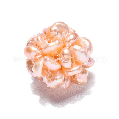 Natural Freshwater Pearl Beads Handmade Flower Shape Cluster Balls