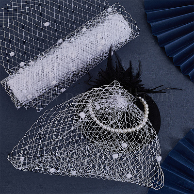 Эластичные ленты из полиэстера с декоративной сеткой DIY-GF0009-01B-1