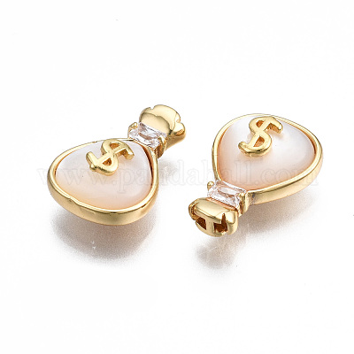 Латунные микропаве прозрачные кубические циркониевые подвески KK-S356-419-NF-1