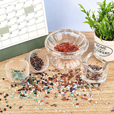 3000 шт. 15 вида бусин из натуральных и синтетических драгоценных камней G-AR0005-80-1