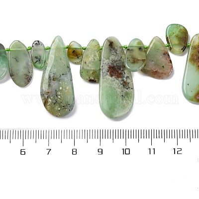 Натуральные хризопразные бисерные пряди G-F645-16-01-1