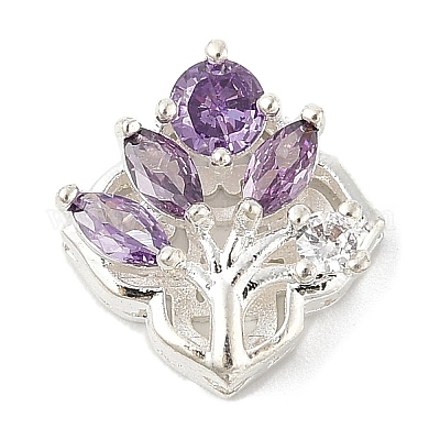 Латунные микро проложить кубического циркония бусы KK-K297-30S-1