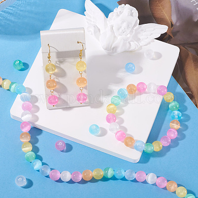 1 нить бусины из натурального селенита&nbsp;G-TA0002-88A-1