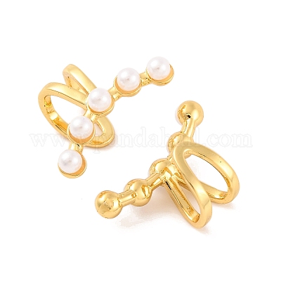 Серьги-манжеты из латуни EJEW-U015-19G-1